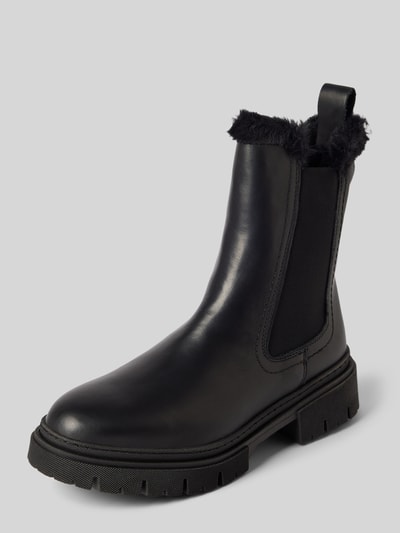 Peek & Cloppenburg TamarisChelsea Boots mit Kunstfellbesatz in black Blitzangebot