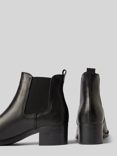 Peek & Cloppenburg TamarisAnkle Boots aus Leder mit Blockabsatz in black Neuheiten