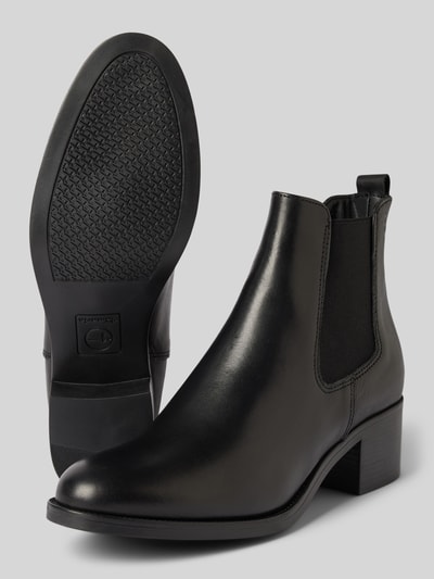 Peek & Cloppenburg TamarisAnkle Boots aus Leder mit Blockabsatz in black Neuheiten
