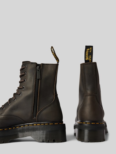 Peek & Cloppenburg Dr. MartensLederboots mit Zugschlaufe Modell 'Jadon' in dunkelbraun melange Räumungsverkauf
