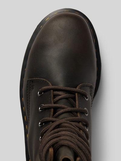 Peek & Cloppenburg Dr. MartensLederboots mit Zugschlaufe Modell 'Jadon' in dunkelbraun melange Räumungsverkauf
