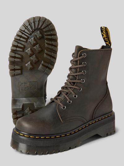 Peek & Cloppenburg Dr. MartensLederboots mit Zugschlaufe Modell 'Jadon' in dunkelbraun melange Räumungsverkauf