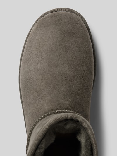 Peek & Cloppenburg UGGBoots aus Leder mit Label-Patch Modell 'CLASSIC MINI' in dunkelgrau Kauf eins, bekomm eins gratis