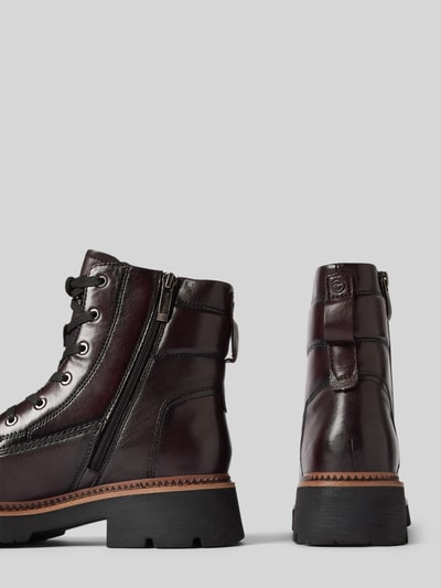 Peek & Cloppenburg TamarisLederboots mit Zugschlaufe in dunkelrot Tiefpreis