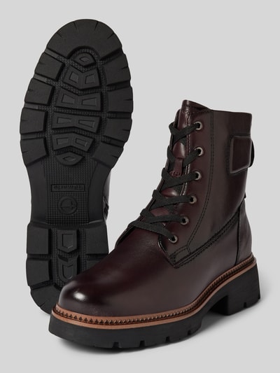 Peek & Cloppenburg TamarisLederboots mit Zugschlaufe in dunkelrot Tiefpreis