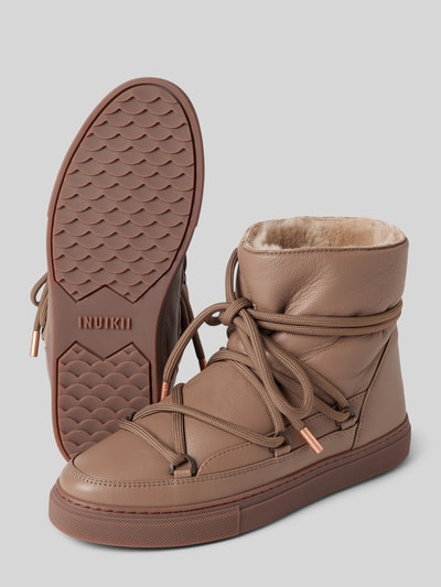 Peek & Cloppenburg INUIKIILederstiefel mit Label-Stitching in taupe Super Sparpreis