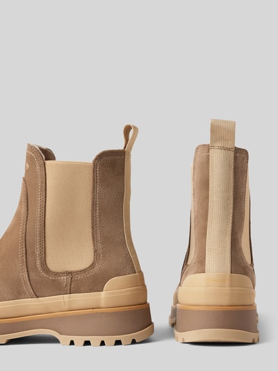 Peek & Cloppenburg GantChelsea Boots aus Leder mit Label-Schriftzug Modell 'Wintly' in beige Bis zu 55% Rabatt