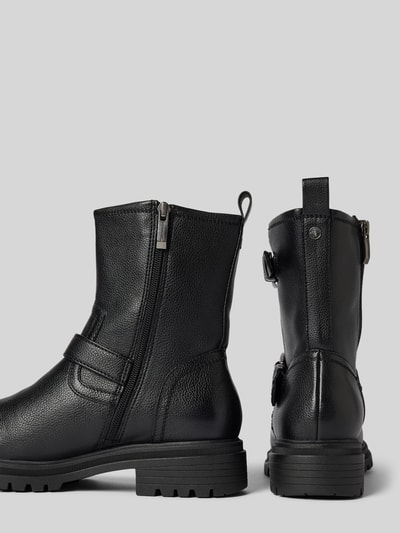 Peek & Cloppenburg TamarisLederboots mit Dornschließe in black Riesige Rabatte