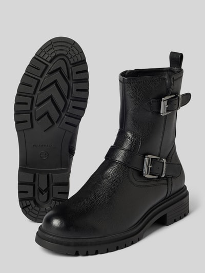 Peek & Cloppenburg TamarisLederboots mit Dornschließe in black Riesige Rabatte
