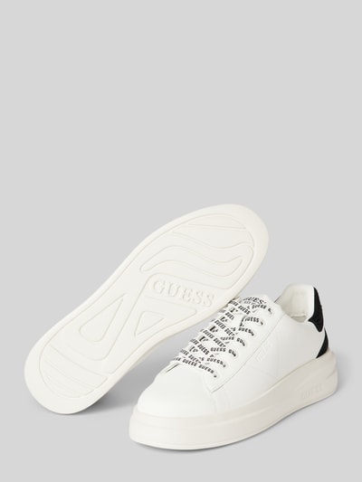 Peek & Cloppenburg GuessSneaker aus Leder-Mix Modell 'ELBINA' in weiss Kostenloser Versand international