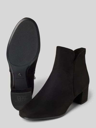 Peek & Cloppenburg TamarisStiefeletten mit Label-Detail und Blockabsatz in black Fabrikladen