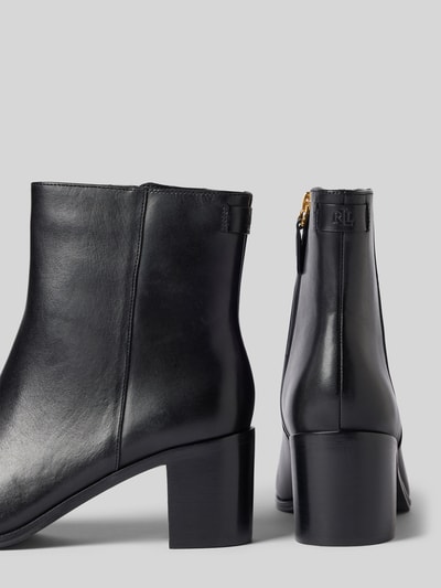 Peek & Cloppenburg Lauren Ralph LaurenLederstiefeletten mit Blockabsatz Modell 'CASSIE' in black Black Friday Preise