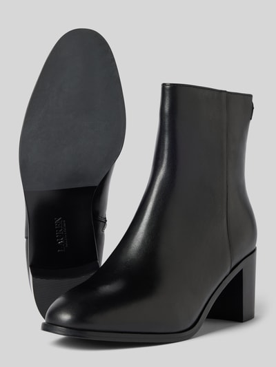 Peek & Cloppenburg Lauren Ralph LaurenLederstiefeletten mit Blockabsatz Modell 'CASSIE' in black Black Friday Preise