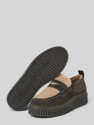 Peek & Cloppenburg Marc O'PoloPlateau-Loafer mit wärmender Einlage in dunkelgrau Im Verkauf