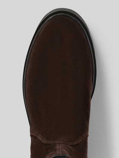 Peek & Cloppenburg GantChelsea Boots aus Leder mit Applikation Modell 'Aligrey' in dunkelbraun Auslauf