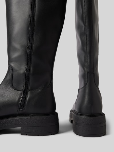 Peek & Cloppenburg BOSSLederstiefel mit Label-Detail Modell 'Rebby' in black Angebote