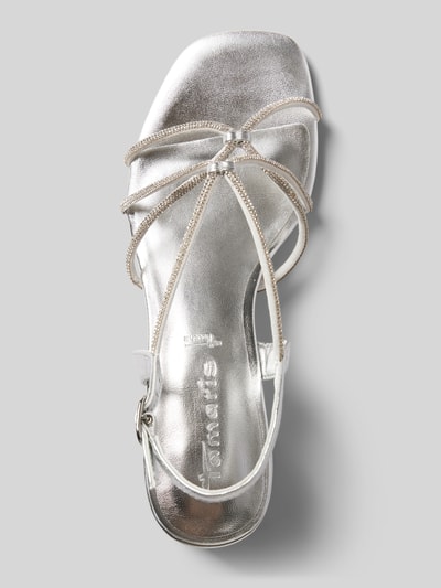 Peek & Cloppenburg TamarisSandaletten mit Dornschließe in silber Fabrikverkauf