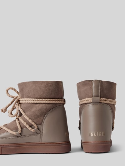 Peek & Cloppenburg INUIKIILederstiefel mit Label-Schriftzug in taupe Kostenloser Versand