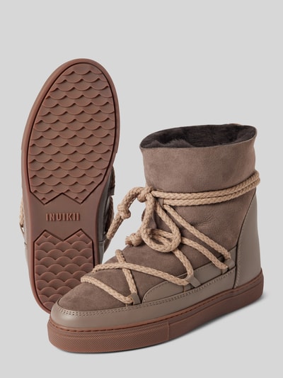 Peek & Cloppenburg INUIKIILederstiefel mit Label-Schriftzug in taupe Kostenloser Versand