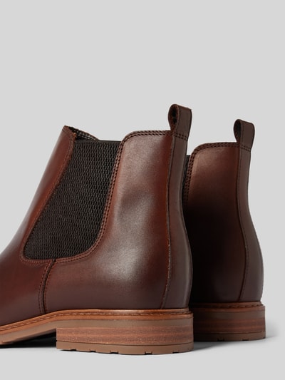 Peek & Cloppenburg TamarisChelsea Boots aus Leder mit Ziernaht in dunkelbraun Limitierter Zeitrabatt