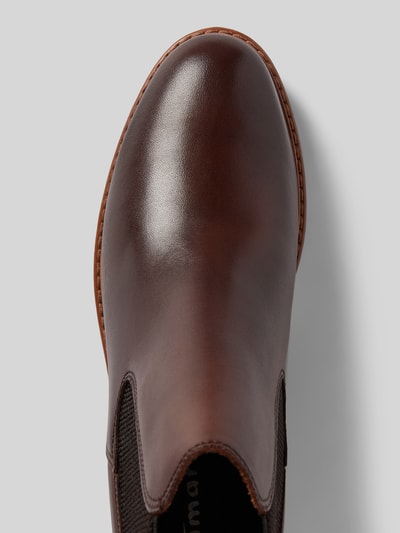 Peek & Cloppenburg TamarisChelsea Boots aus Leder mit Ziernaht in dunkelbraun Limitierter Zeitrabatt