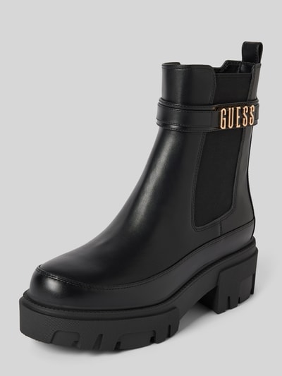 Peek & Cloppenburg GuessChelsea Boots mit Label-Applikation Modell 'YELMA' in black Sonderangebot