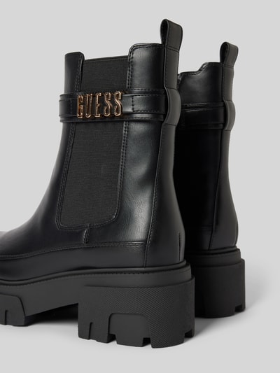 Peek & Cloppenburg GuessChelsea Boots mit Label-Applikation Modell 'YELMA' in black Sonderangebot