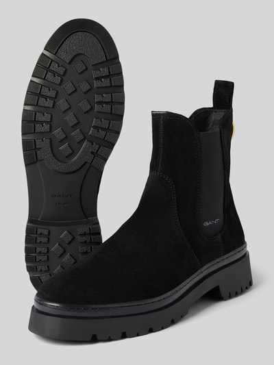 Peek & Cloppenburg GantChelsea Boots aus Leder mit Applikation Modell 'Aligrey' in black Günstig kaufen