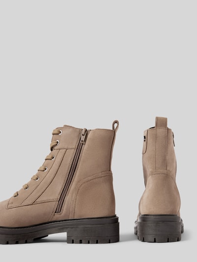 Peek & Cloppenburg GeoxSchnürstiefel mit strukturierter Sohle Modell 'IRIDEA' in taupe Großer Ausverkauf