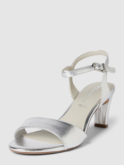 Peek & Cloppenburg TamarisSandalette mit breiter Schaftbrücke in silber Begrenztes Angebot