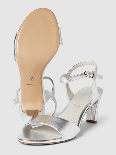 Peek & Cloppenburg TamarisSandalette mit breiter Schaftbrücke in silber Begrenztes Angebot