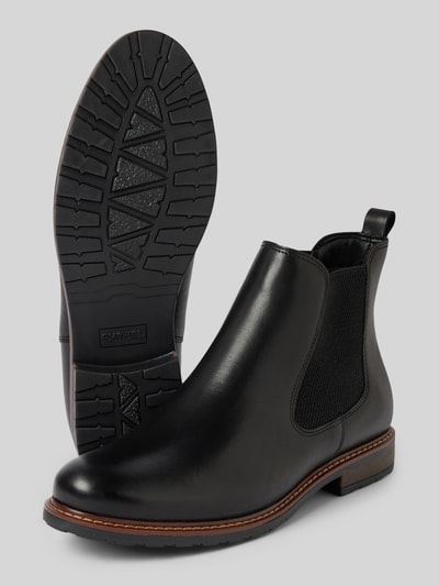 Peek & Cloppenburg TamarisChelsea Boots aus Leder mit Ziernaht in black Exklusivangebot