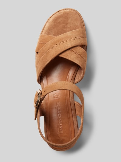Peek & Cloppenburg TamarisSandalette mit Dornschließe in camel Jubiläumsangebot