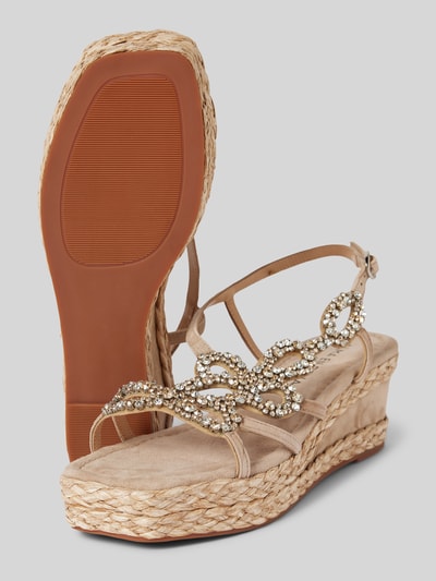 Peek & Cloppenburg ALMA EN PENALedersandalette mit Ziersteinbesatz in beige Top Angebot
