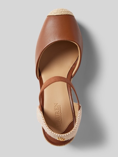 Peek & Cloppenburg Lauren Ralph LaurenWedges in Flecht-Optik Modell 'PEARLE II' in cognac Saisonale Angebote