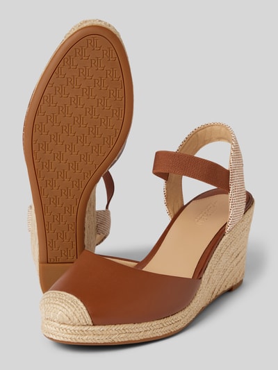 Peek & Cloppenburg Lauren Ralph LaurenWedges in Flecht-Optik Modell 'PEARLE II' in cognac Saisonale Angebote