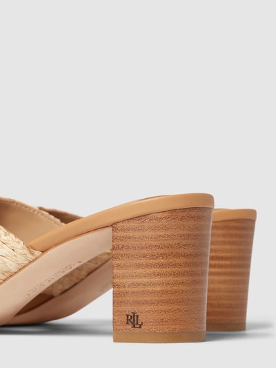 Peek & Cloppenburg Lauren Ralph LaurenSandalette mit Blockabsatz Modell 'FREDDI' in beige Neueste Stile