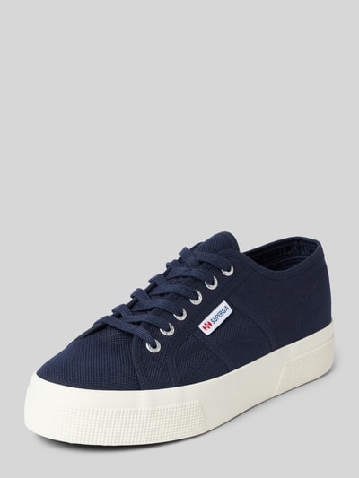 Peek & Cloppenburg SupergaLow Top Sneaker in unifarbenem Design mit Label-Detail in marine Letzte 2 Tage
