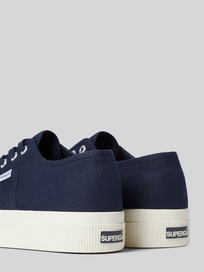 Peek & Cloppenburg SupergaLow Top Sneaker in unifarbenem Design mit Label-Detail in marine Letzte 2 Tage