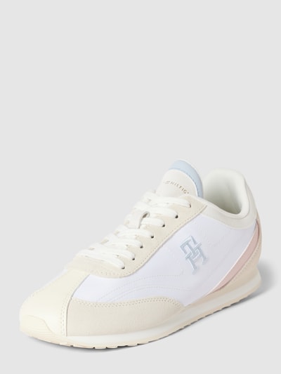 Peek & Cloppenburg Tommy HilfigerSneaker aus Leder mit Label-Stitching in weiss Bis zu 65% Rabatt