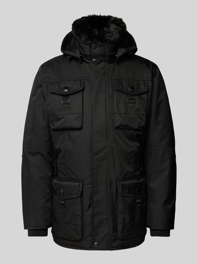 Peek & Cloppenburg WellensteynFunktionsjacke mit Kunstfellbesatz Modell 'LEUCHTCRAFT' in black 50% Rabatt mit kostenlosem Versand