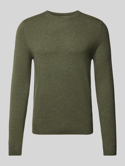 Peek & Cloppenburg MCNEALStrickpullover mit Rundhalsausschnitt in khaki melange Begrenzt auf 3 Tage