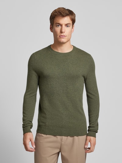 Peek & Cloppenburg MCNEALStrickpullover mit Rundhalsausschnitt in khaki melange Begrenzt auf 3 Tage