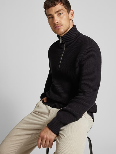 Peek & Cloppenburg MCNEALTroyer mit gerippten Abschlüssen in black Im Verkauf