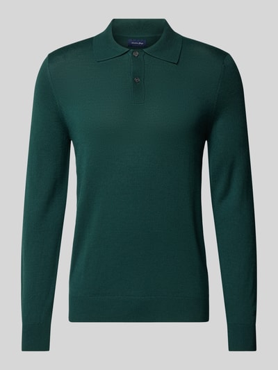 Peek & Cloppenburg Christian Berg MenSlim Fit Strickpullover mit Polokragen in bottle 2025