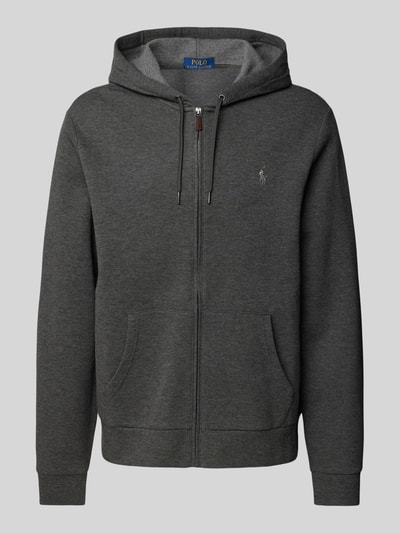 Peek & Cloppenburg Polo Ralph LaurenSweatjacke mit Logo-Stitching in graphit Online