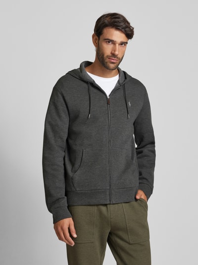 Peek & Cloppenburg Polo Ralph LaurenSweatjacke mit Logo-Stitching in graphit Online