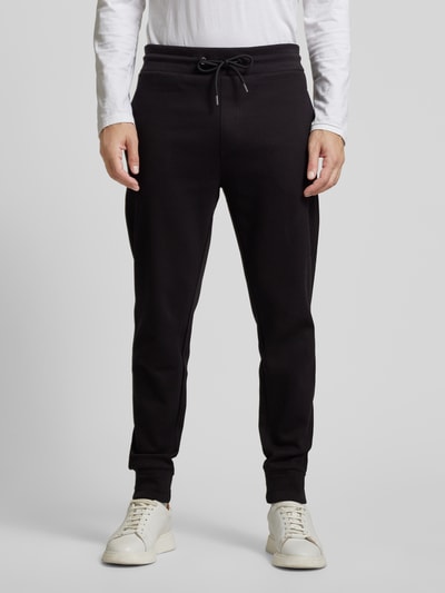 Peek & Cloppenburg BOSSSlim Fit Sweatpants mit Strukturmuster Modell 'Lamont' in black Outlet