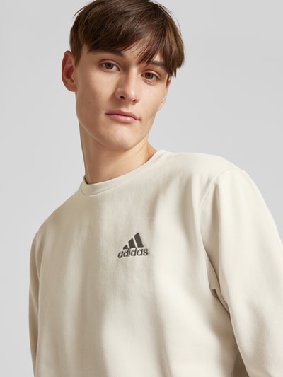 Peek & Cloppenburg ADIDAS SPORTSWEARSweatshirt mit gerippten Abschlüssen in sand Verkauf