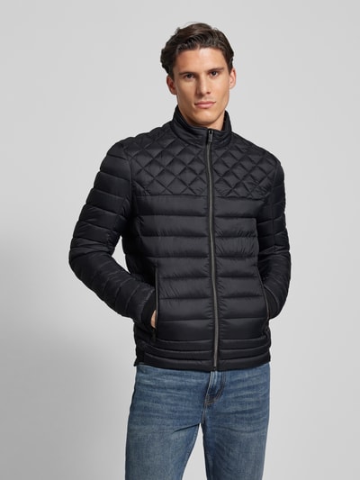 Peek & Cloppenburg Christian Berg MenSteppjacke mit Reißverschlusstaschen in black Schlussverkauf